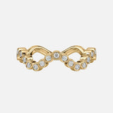 14k Guld Tiara Ring m. Diamanter