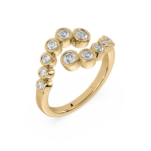 Karma 14K Gold Ring w. Diamonds