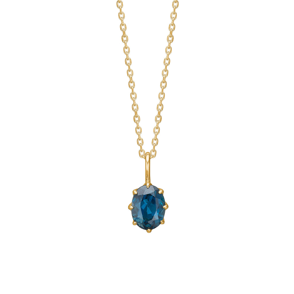 Stella 10K Gold Pendant w. London Blue Topaz