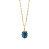 Stella 10K Gold Pendant w. London Blue Topaz