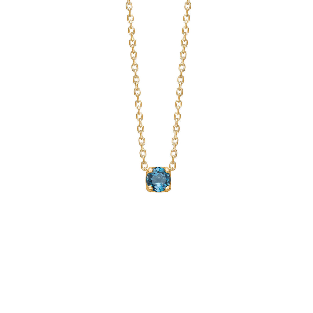 My Precious - Rainbow 10K Gold Necklace w. Topaz