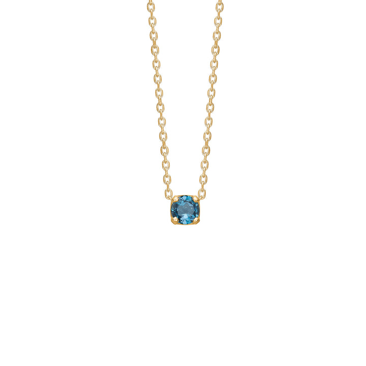 My Precious - Rainbow 10K Gold Necklace w. Topaz