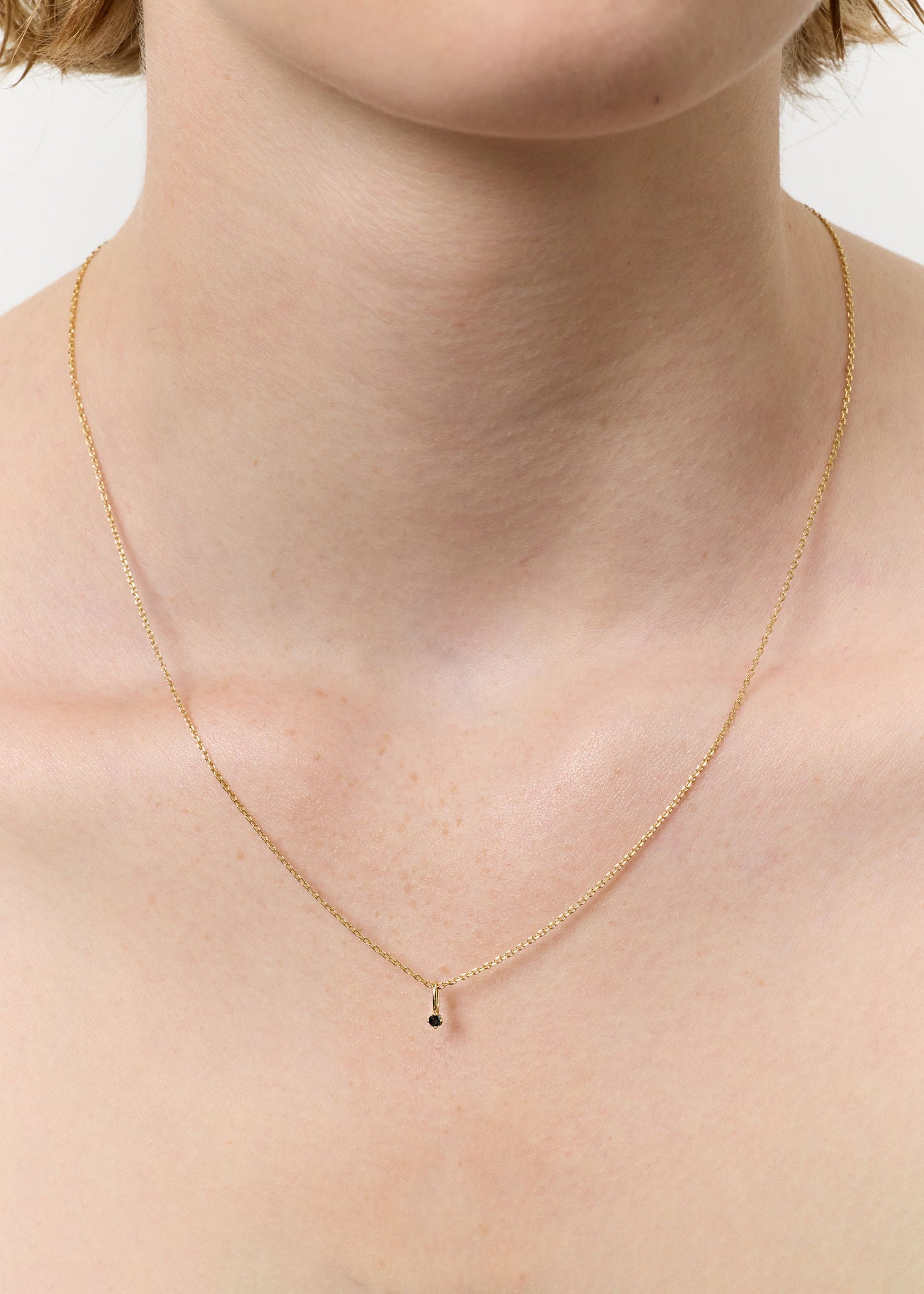 Prism 10K Gold Pendant w. Black Diamond