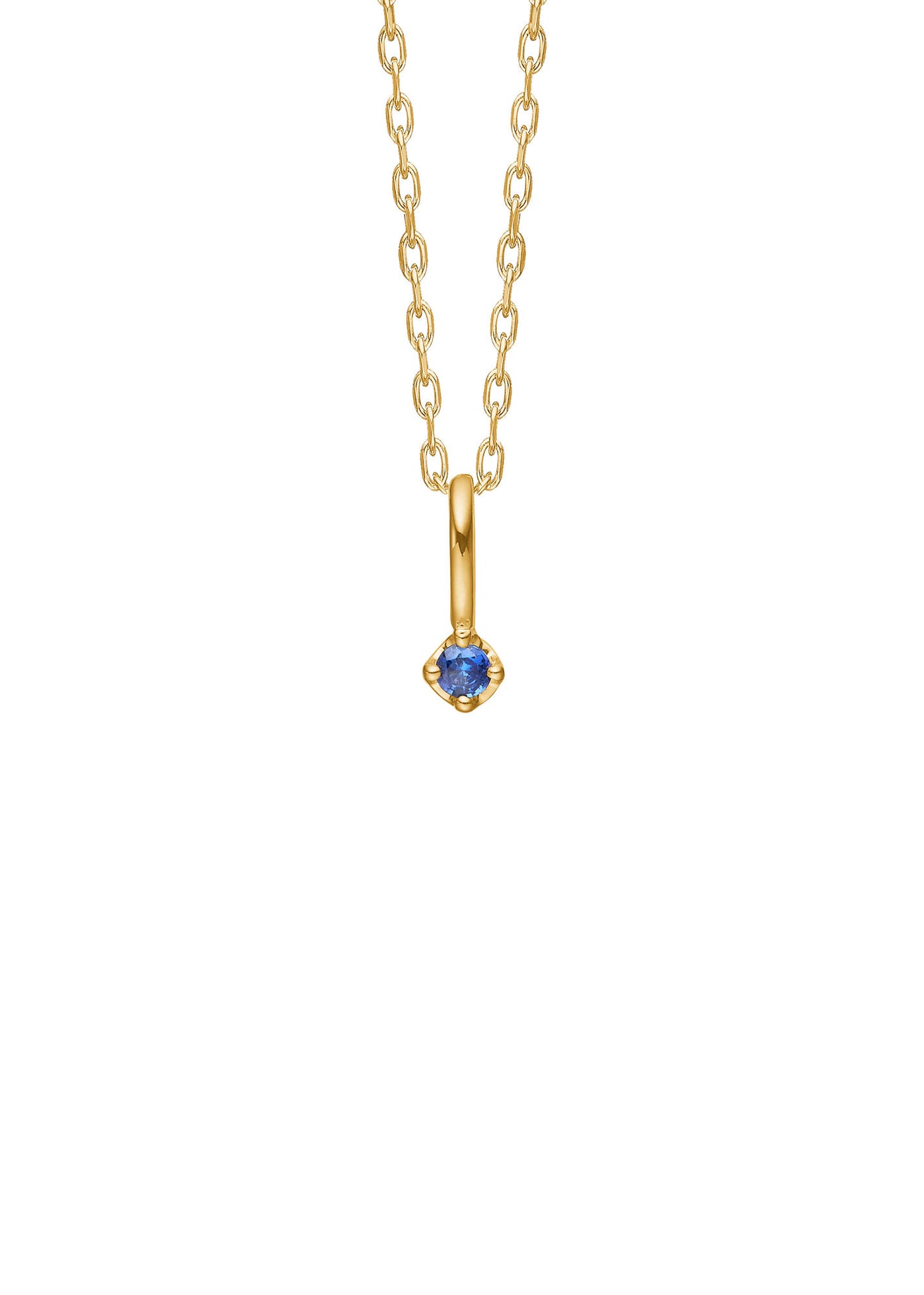Prism 10K Gold Pendant w. Sapphire