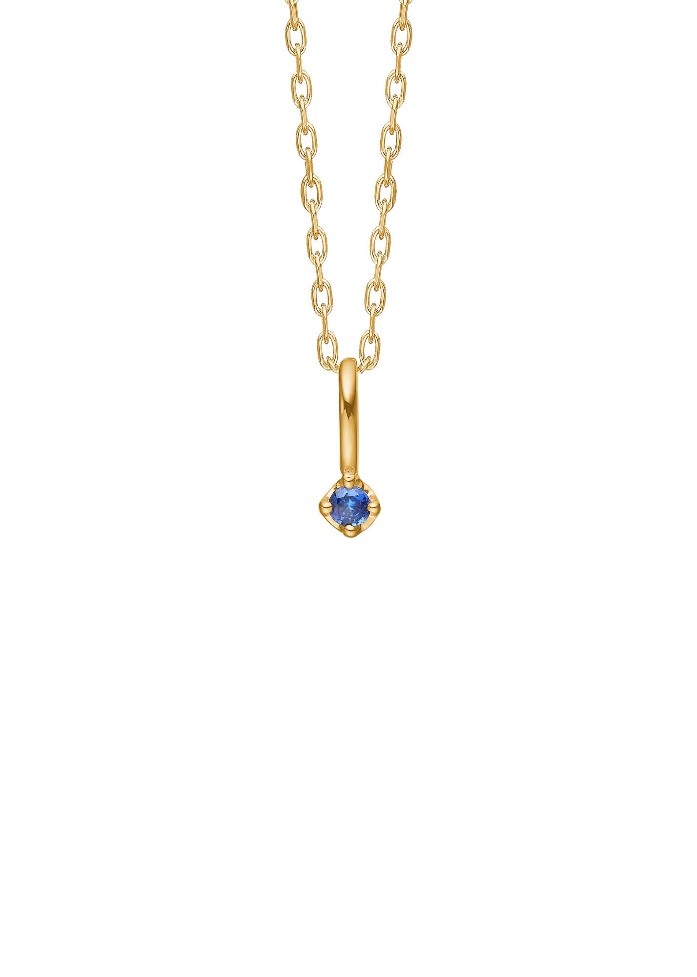 Prism 10K Gold Pendant w. Sapphire