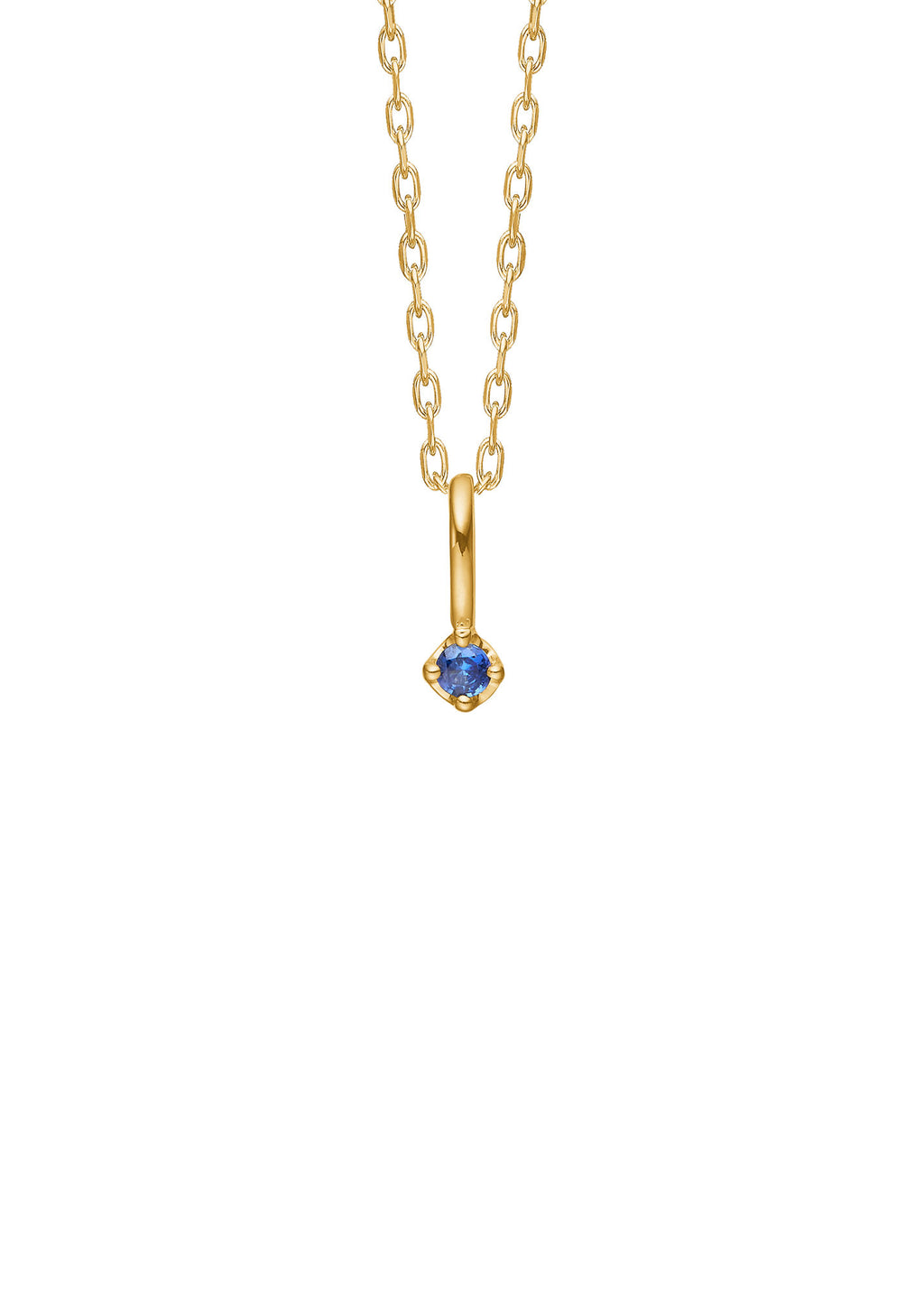 Prism 10K Gold Pendant w. Sapphire