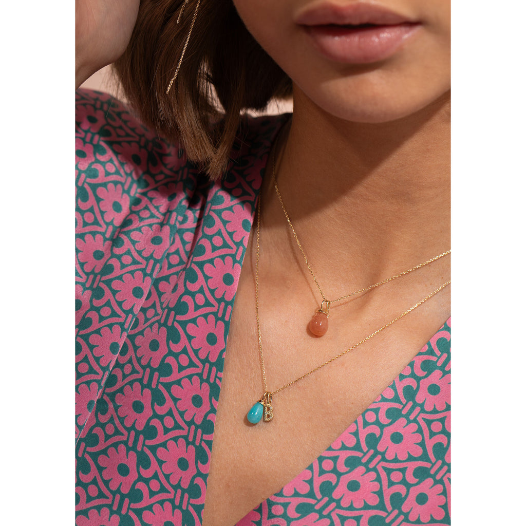 10K Gold Pendant w. Sunstone