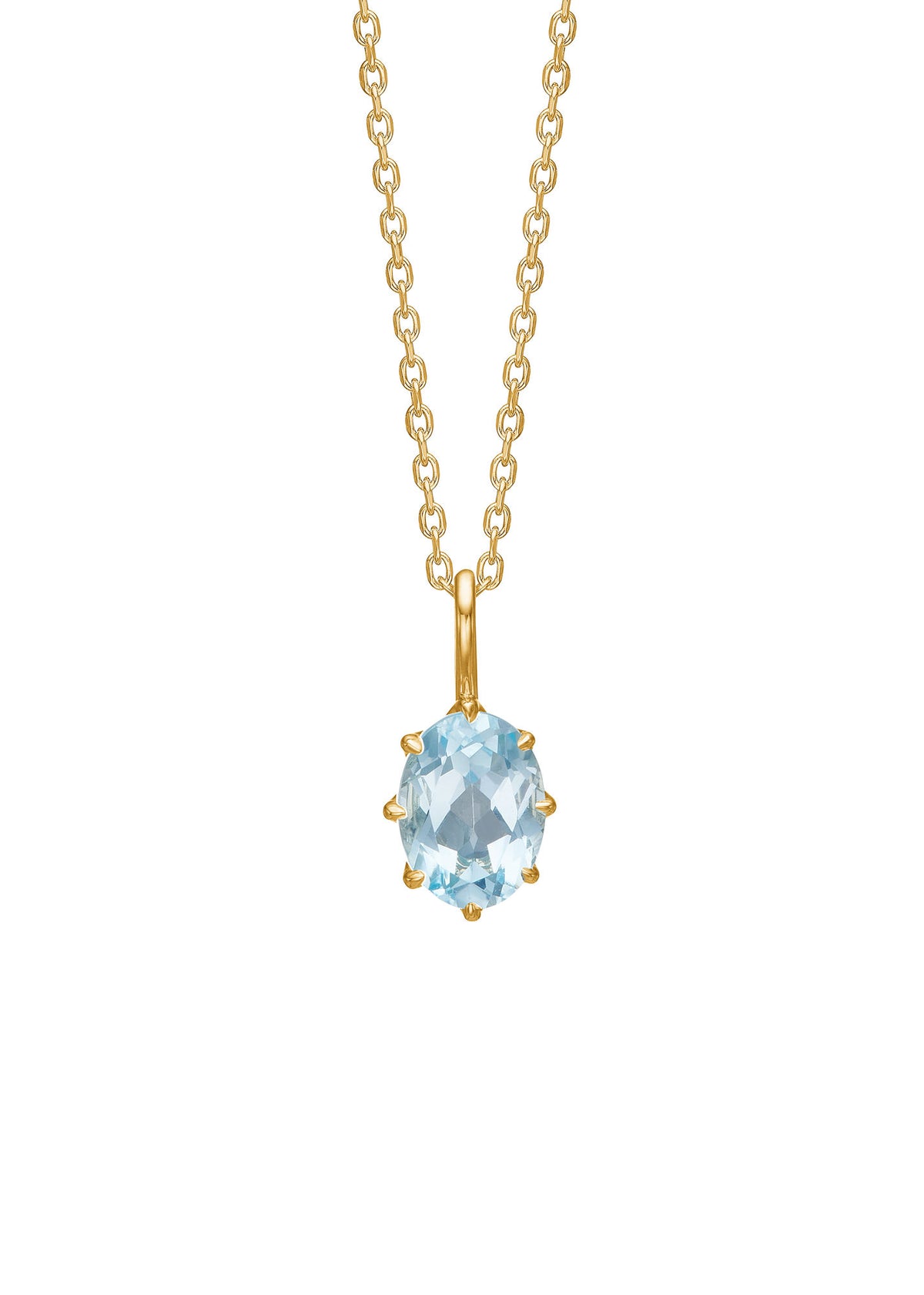 Stella 10K Gold Pendant w. Blue Topaz