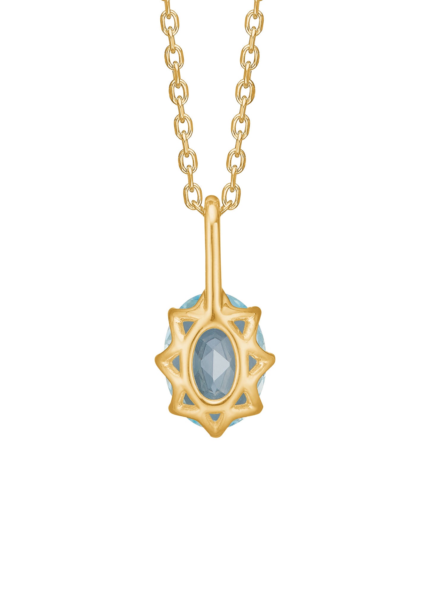 Stella 10K Gold Pendant w. Blue Topaz