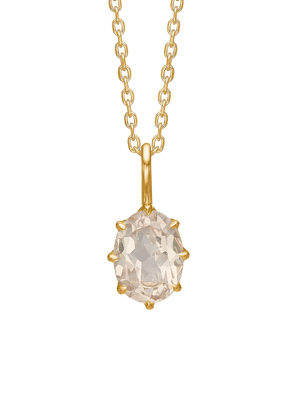 Stella 10K Gold Pendant w. Champagne Quartz
