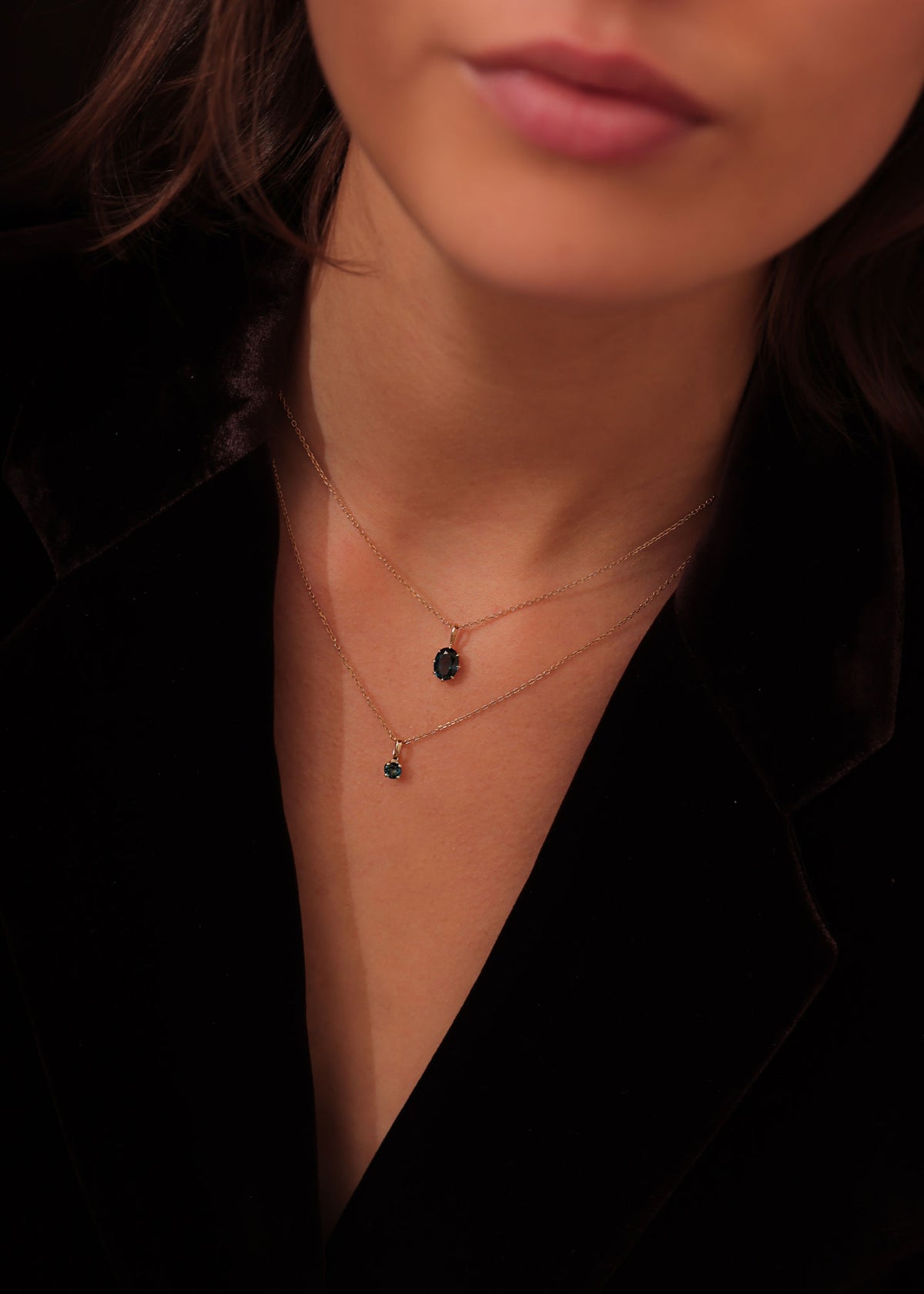 Stella 10K Gold Pendant w. London Blue Topaz