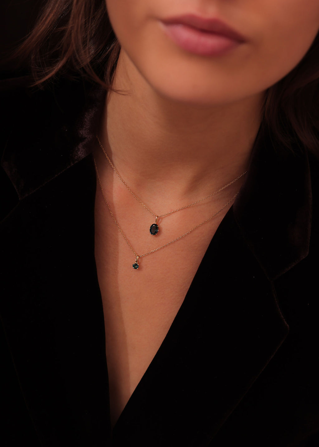 Stella 10K Gold Pendant w. London Blue Topaz