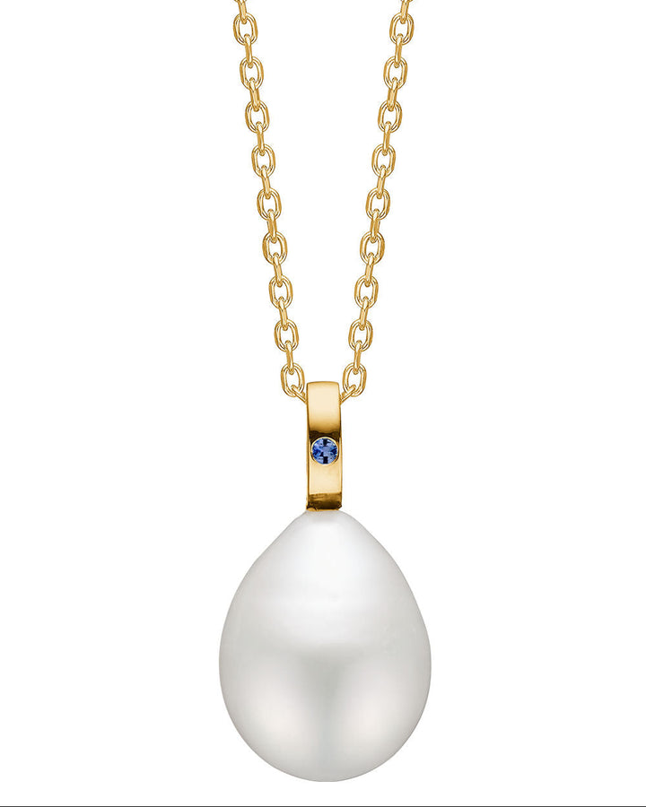 Candy 10k Gold Pendant w. Pearl & Sapphire