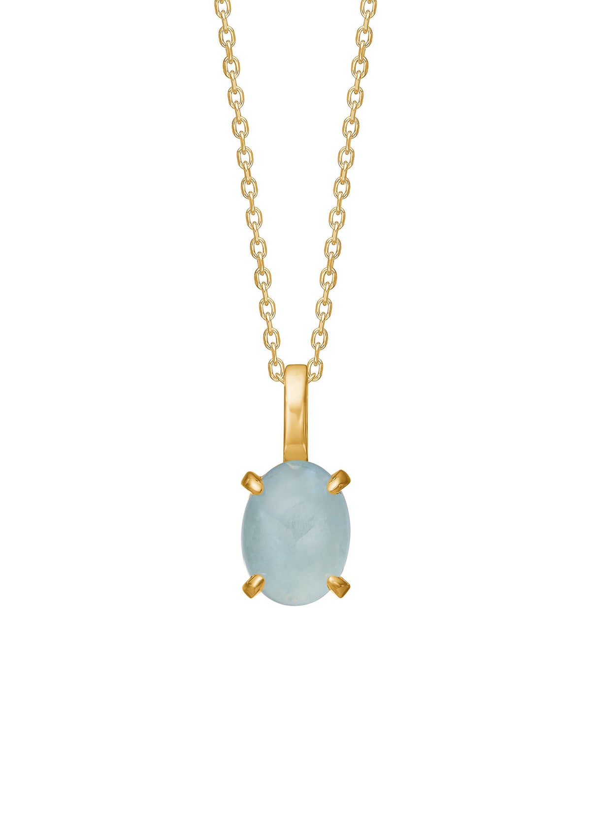 Camren 10K Gold Pendant w. Aquamarine