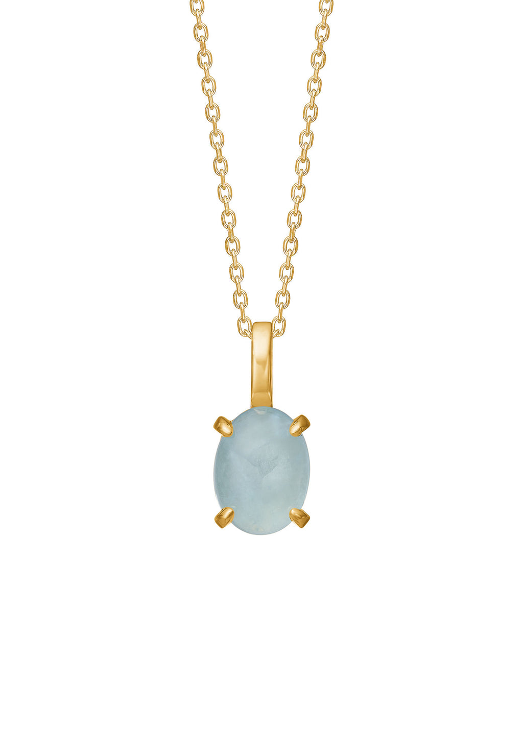 Camren 10K Gold Pendant w. Aquamarine