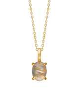 Camren 10K Gold Pendant w. Golden Rutile Quartz