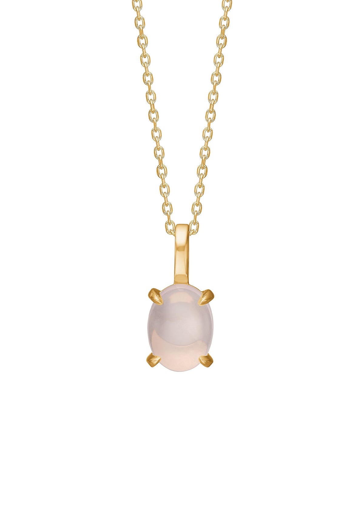 Camren 10K Gold Pendant w. Rose Quartz