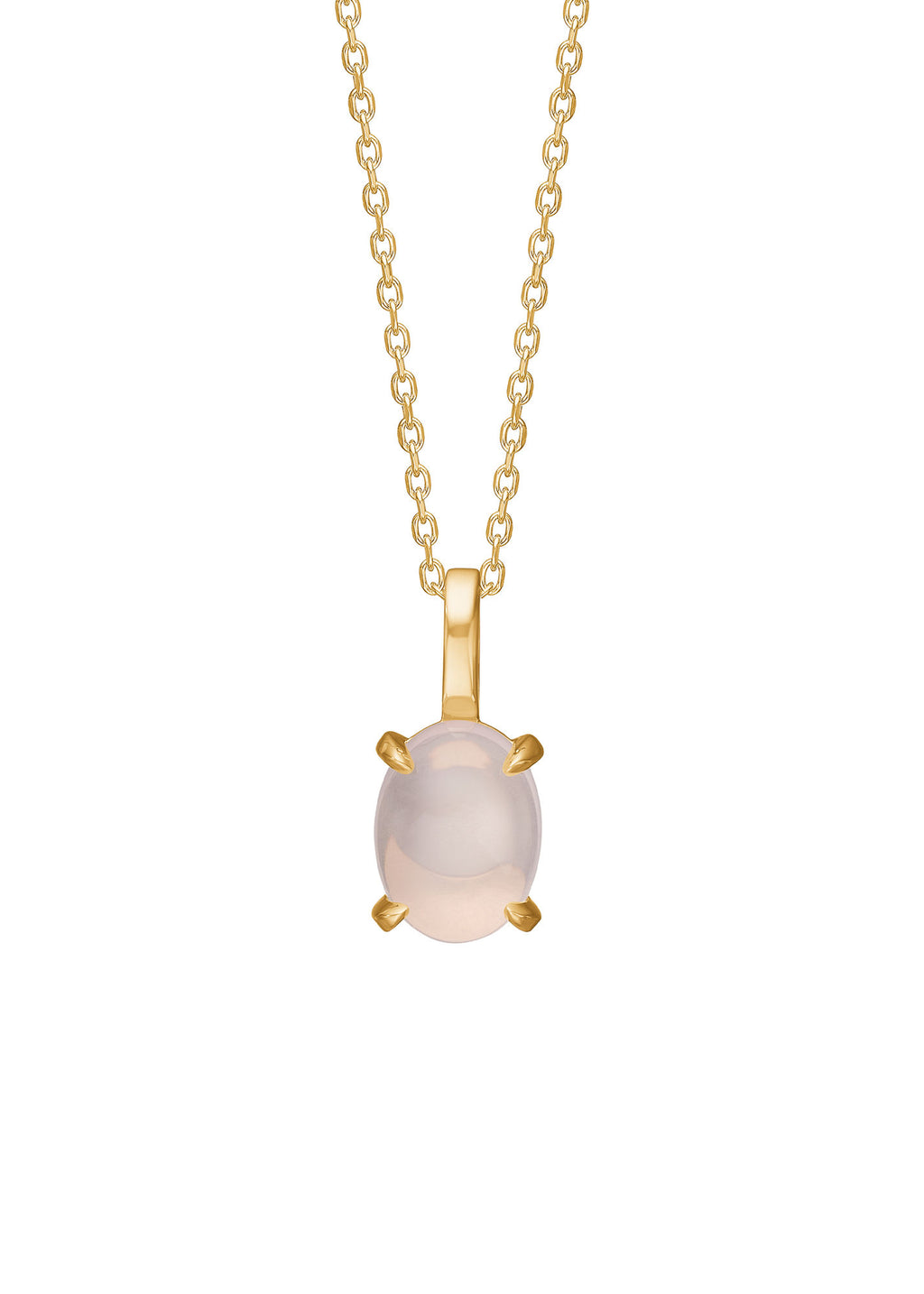 Camren 10K Gold Pendant w. Rose Quartz