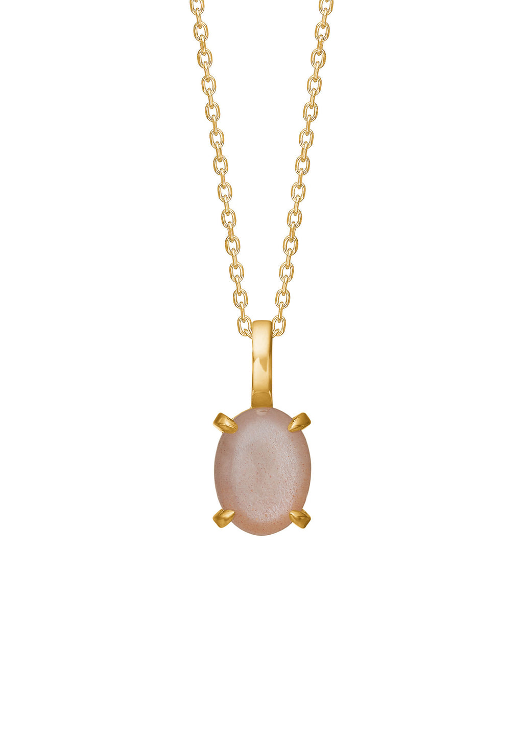 Camren 10K Gold pendant w. Sand Moonstone