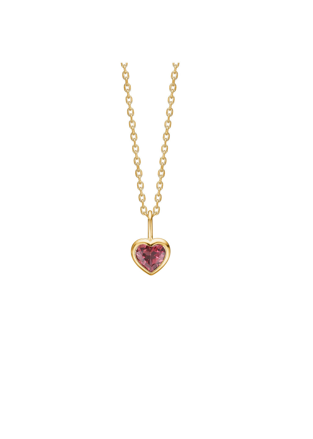 Love 10K Gold Pendant w. Tourmaline