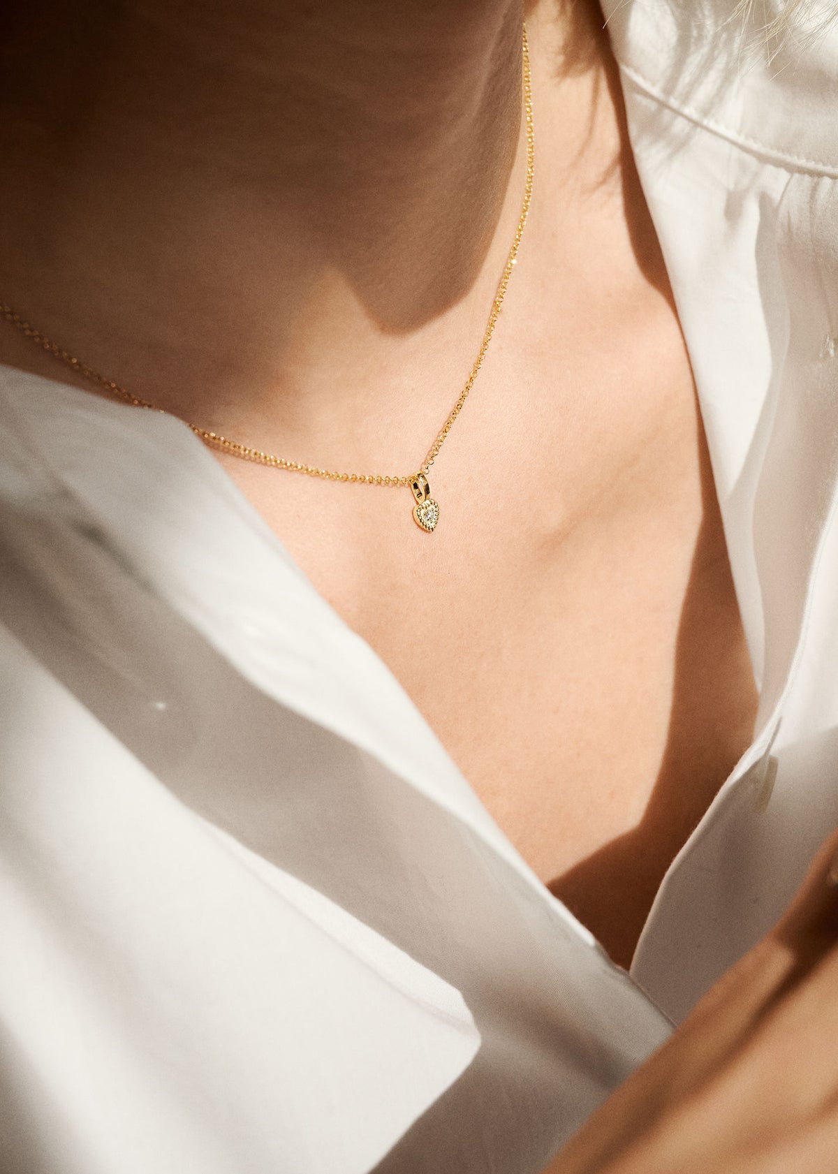 Amor 10K Guld Vedhæng m. Diamant