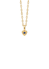 Amor 10K Gold Pendant w. Sapphire
