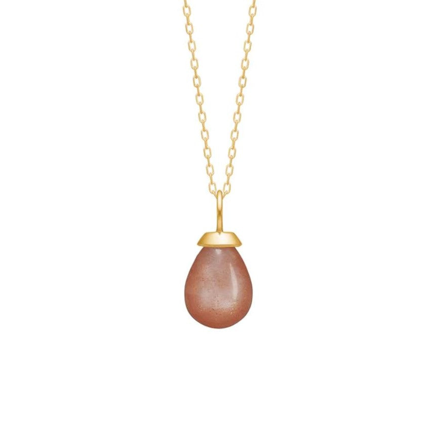 10K Gold Pendant w. Sunstone