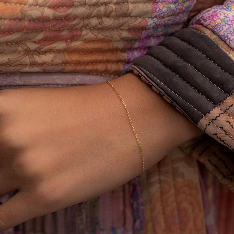 Chain Gang 9K Gold Simple Bracelet