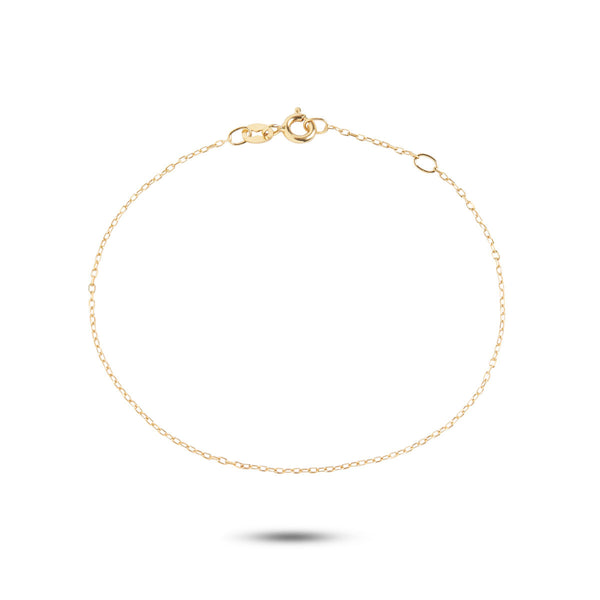 Chain Gang 9K Gold Simple Bracelet