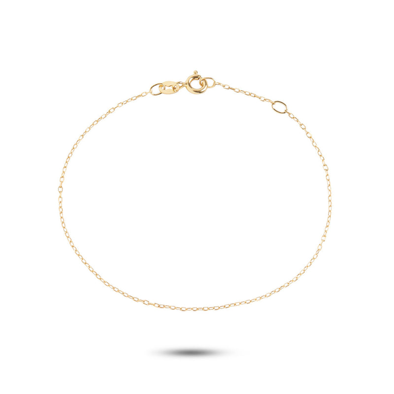 Chain Gang 9K Gold Simple Bracelet