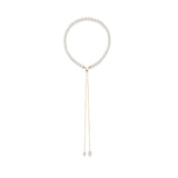 Transformable 18K Gold Necklace w. 7.5-8mm Pearls