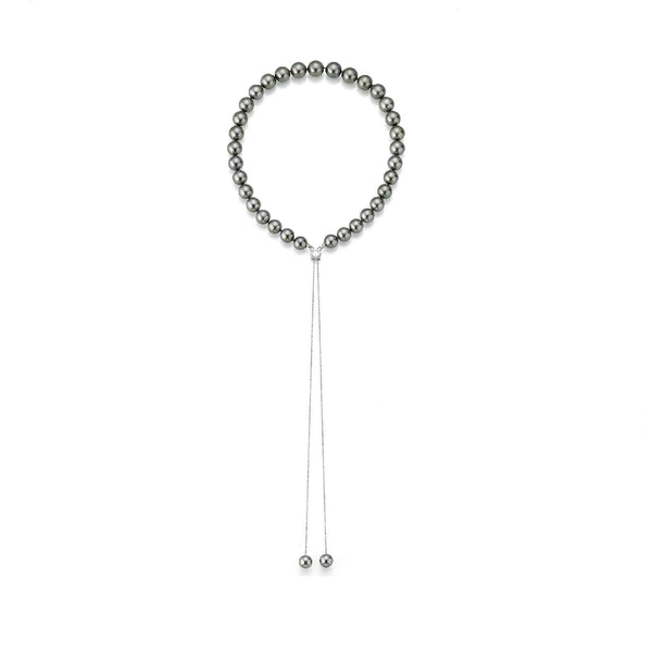 Transformable 18K Whitegold Necklace w. 50 Tahiti Pearls