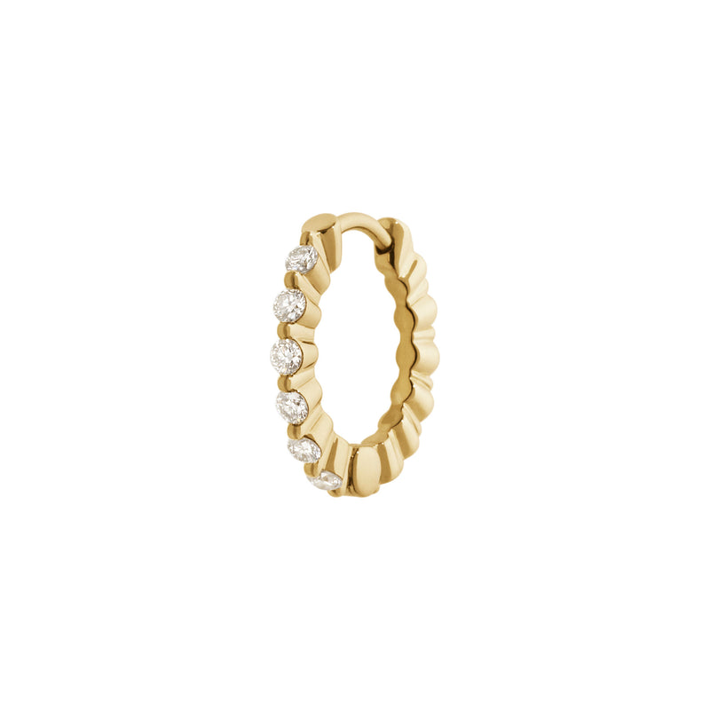 True Romance 10 14K Gold Huggie w. Lab-Grown Diamonds