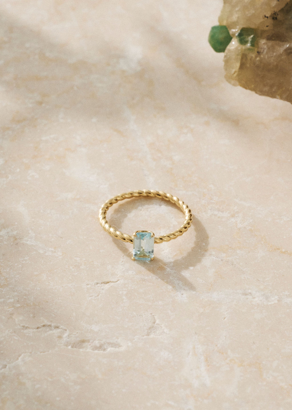 Ada 10K Gold Ring w. Blue Topaz