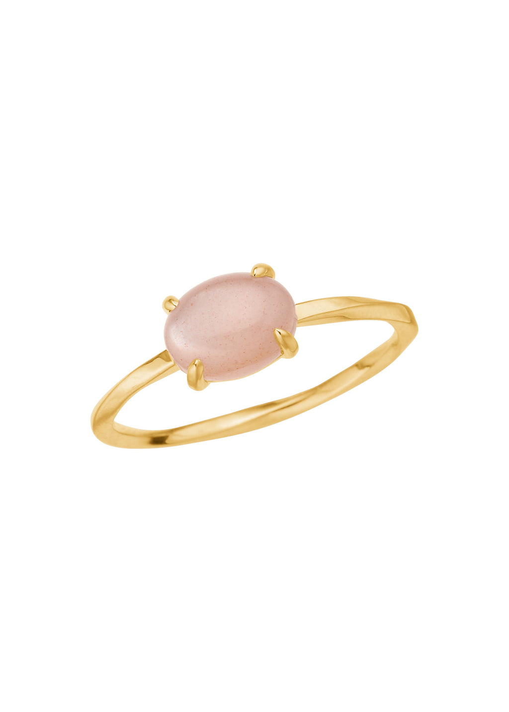 Tournure 10K Gold Ring w. Sand Moonstone