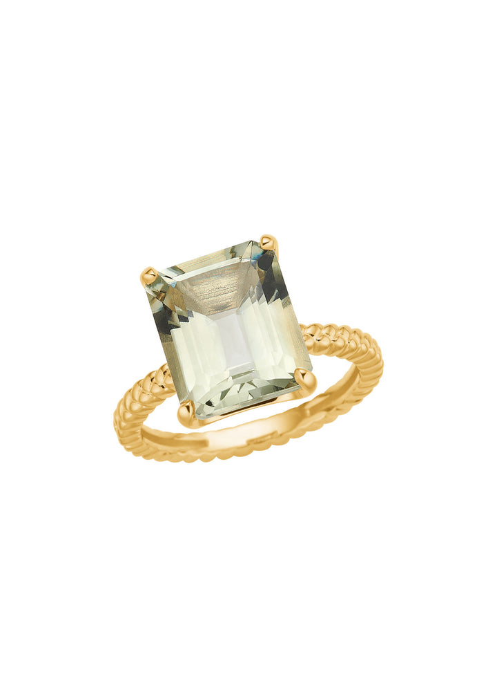 Venus 10K Gold Ring w. Prasiolite