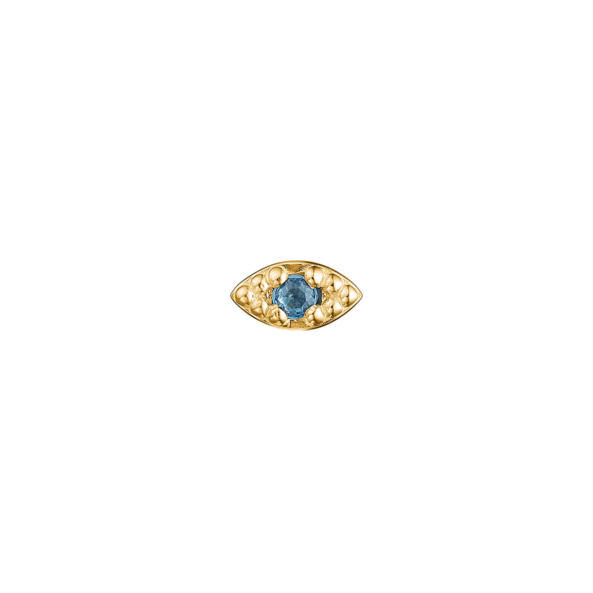 My Precious - Rainbow 10K Gold Eye Stud w. Topaz