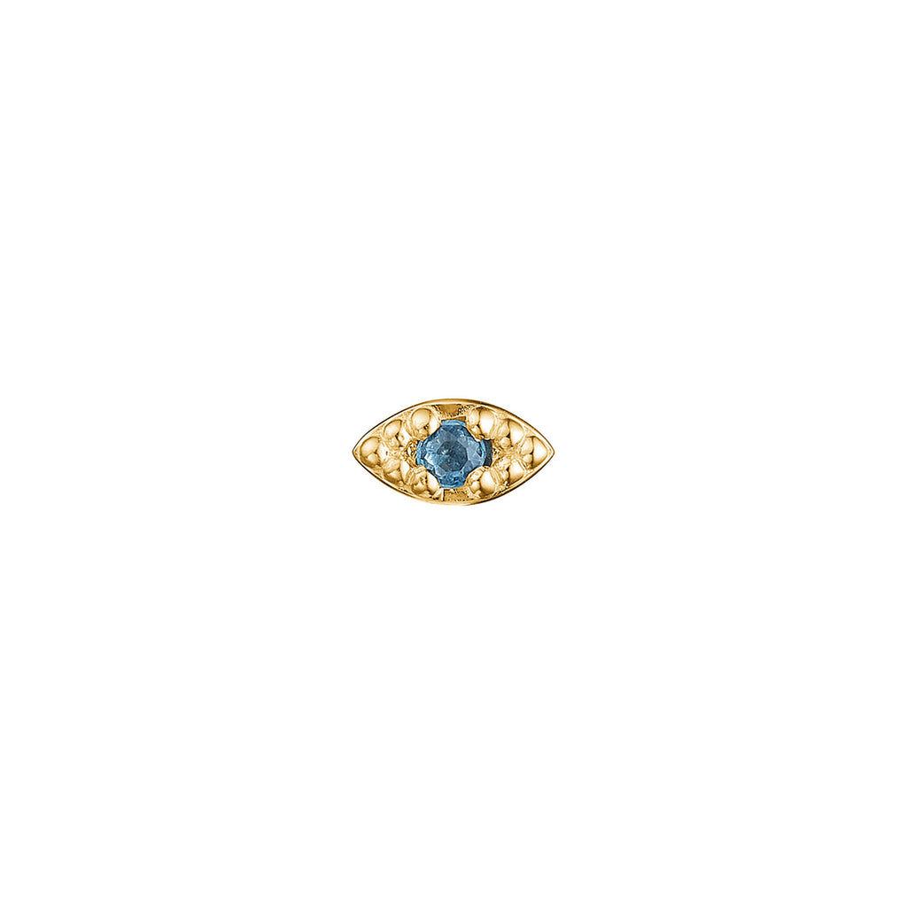 My Precious - Rainbow 10K Gold Eye Stud w. Topaz
