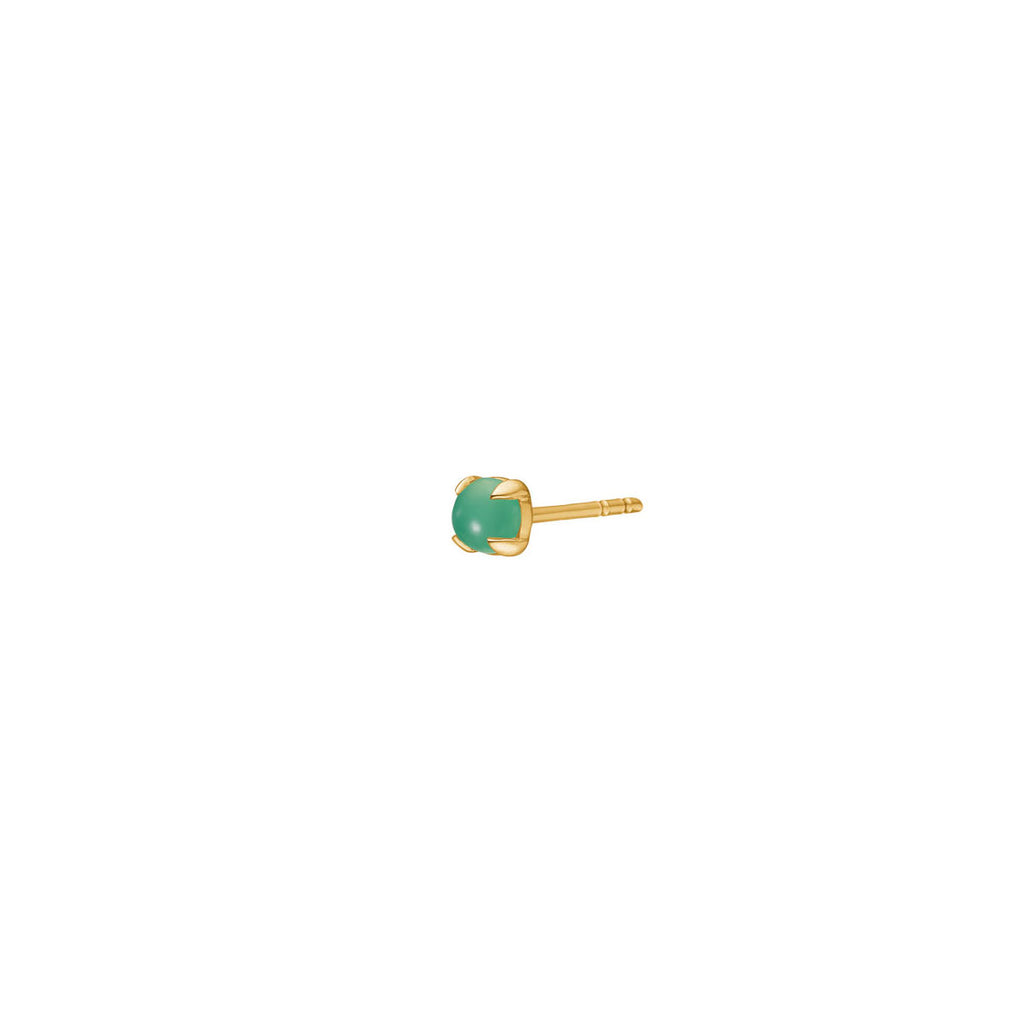 Bon Bon 10K Gold Stud w. Chrysoprase