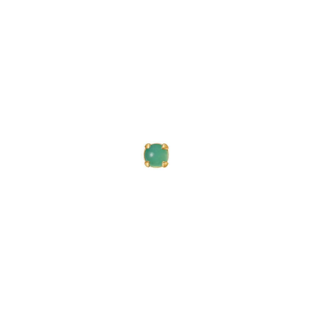 Bon Bon 10K Gold Stud w. Chrysoprase