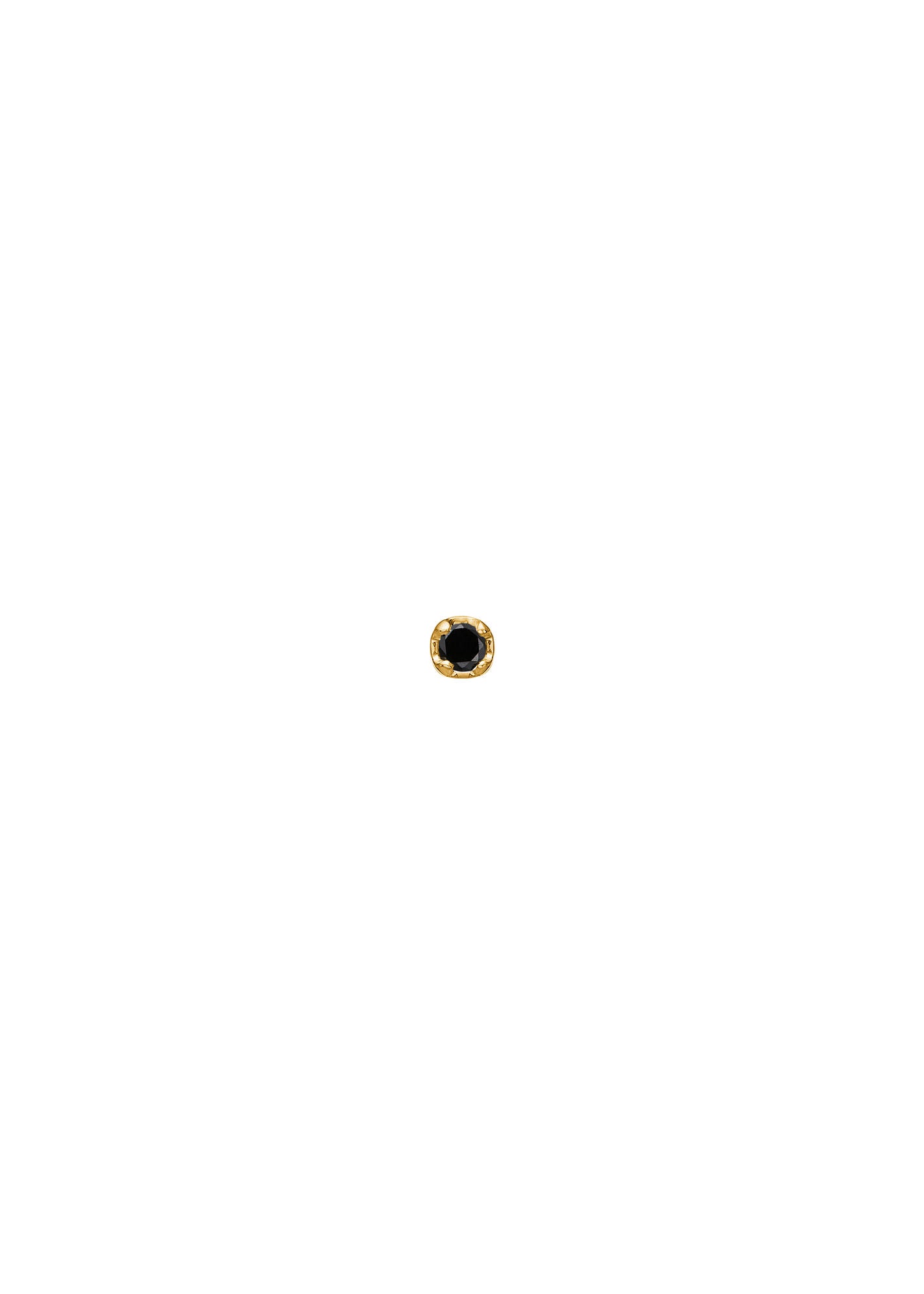 Rainbow 10K Gold Stud w. Black Diamond