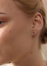 Rainbow 10K Gold Stud w. Black Diamond