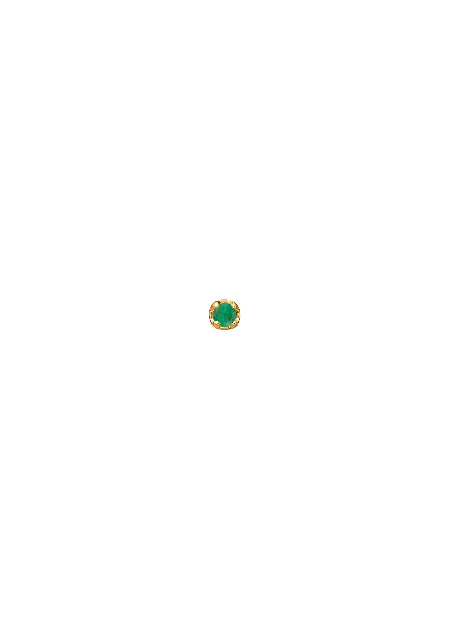 Rainbow 10K Gold Stud w. Emerald