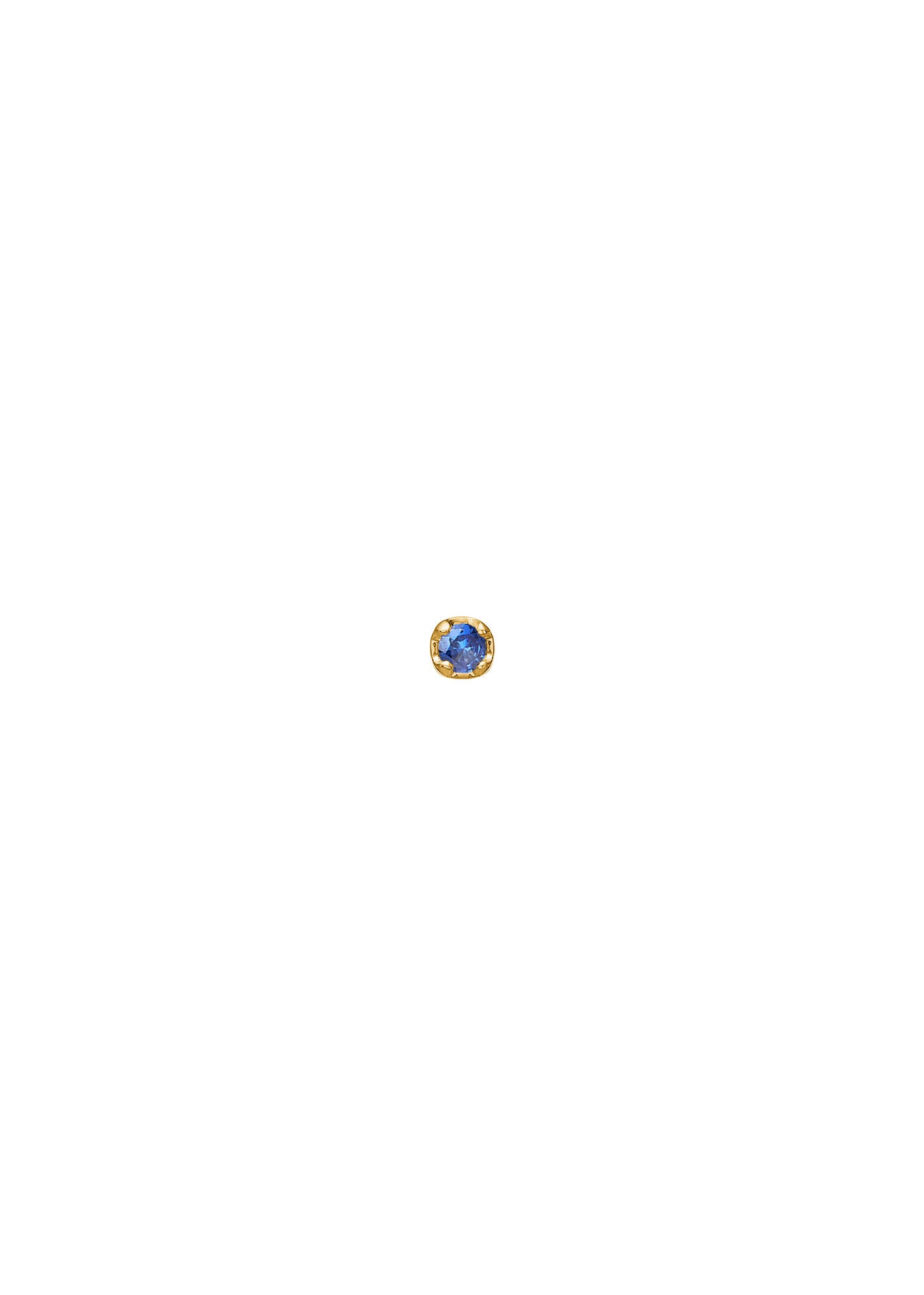 Rainbow 10K Gold Stud w. Sapphire