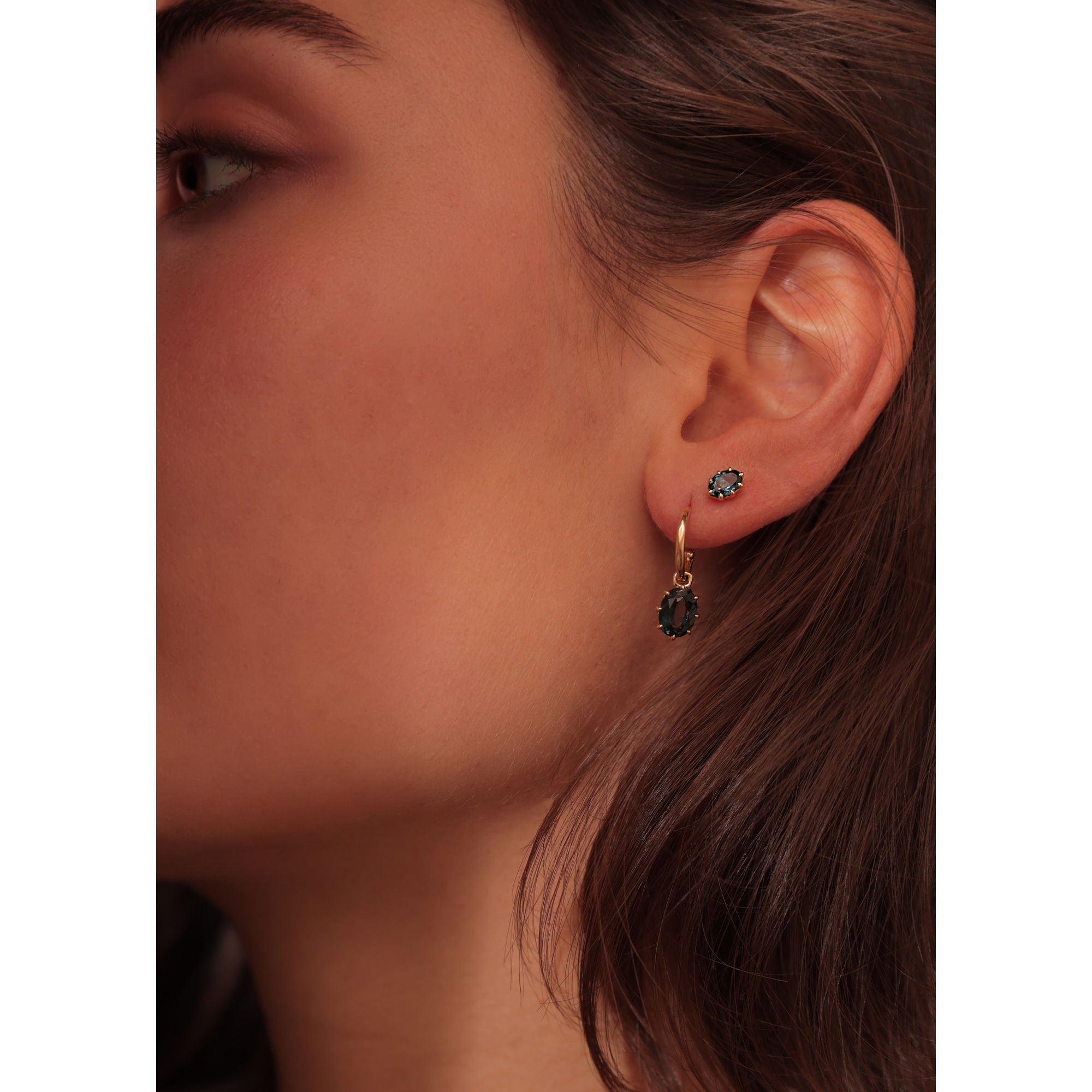 My Precious - Stella 10K Gold Stud w. Topaz
