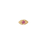 Eye 10K Gold Stud w. Pink Tourmaline