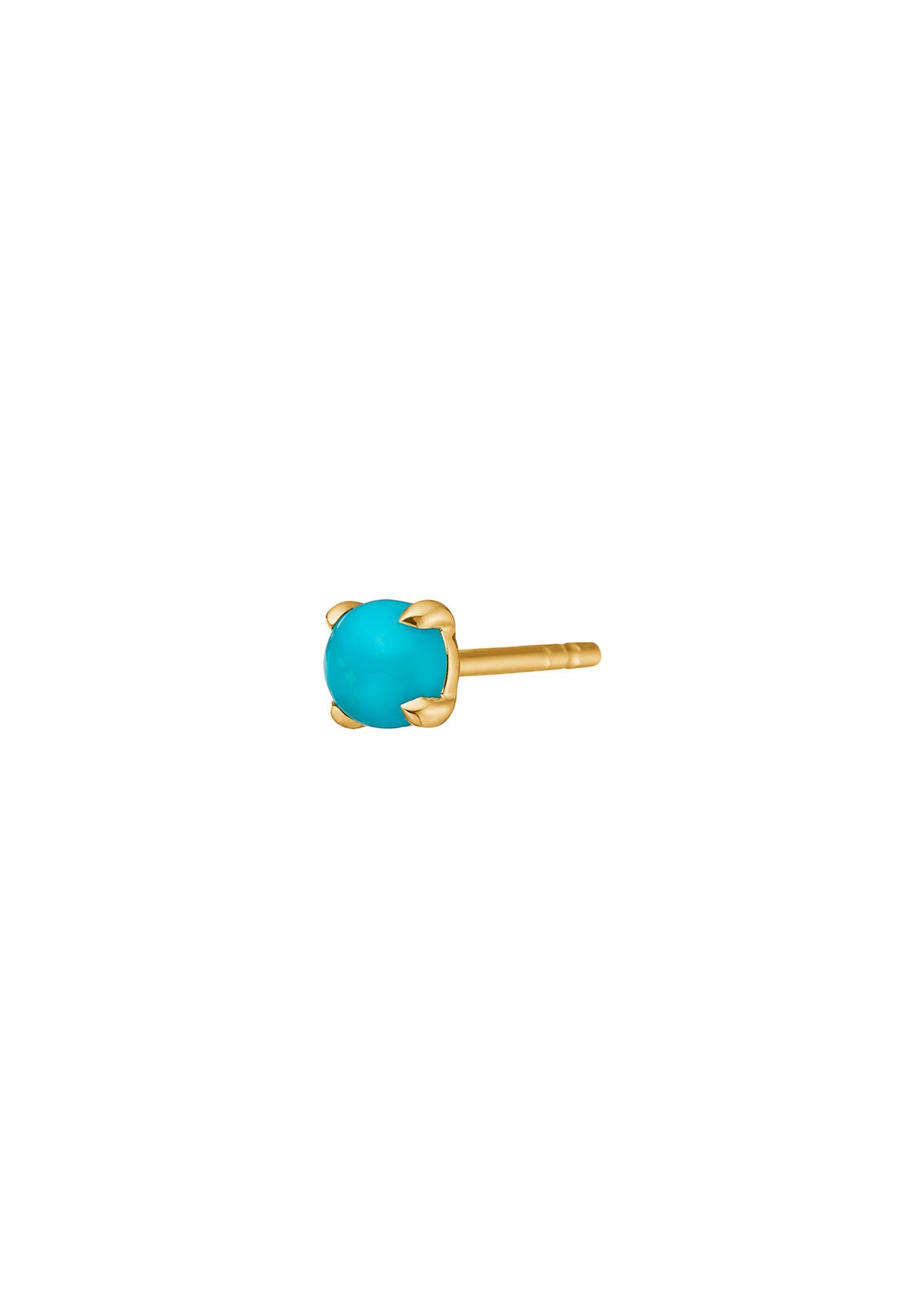 Bon-bon 10K Gold Stud w. Turquoise