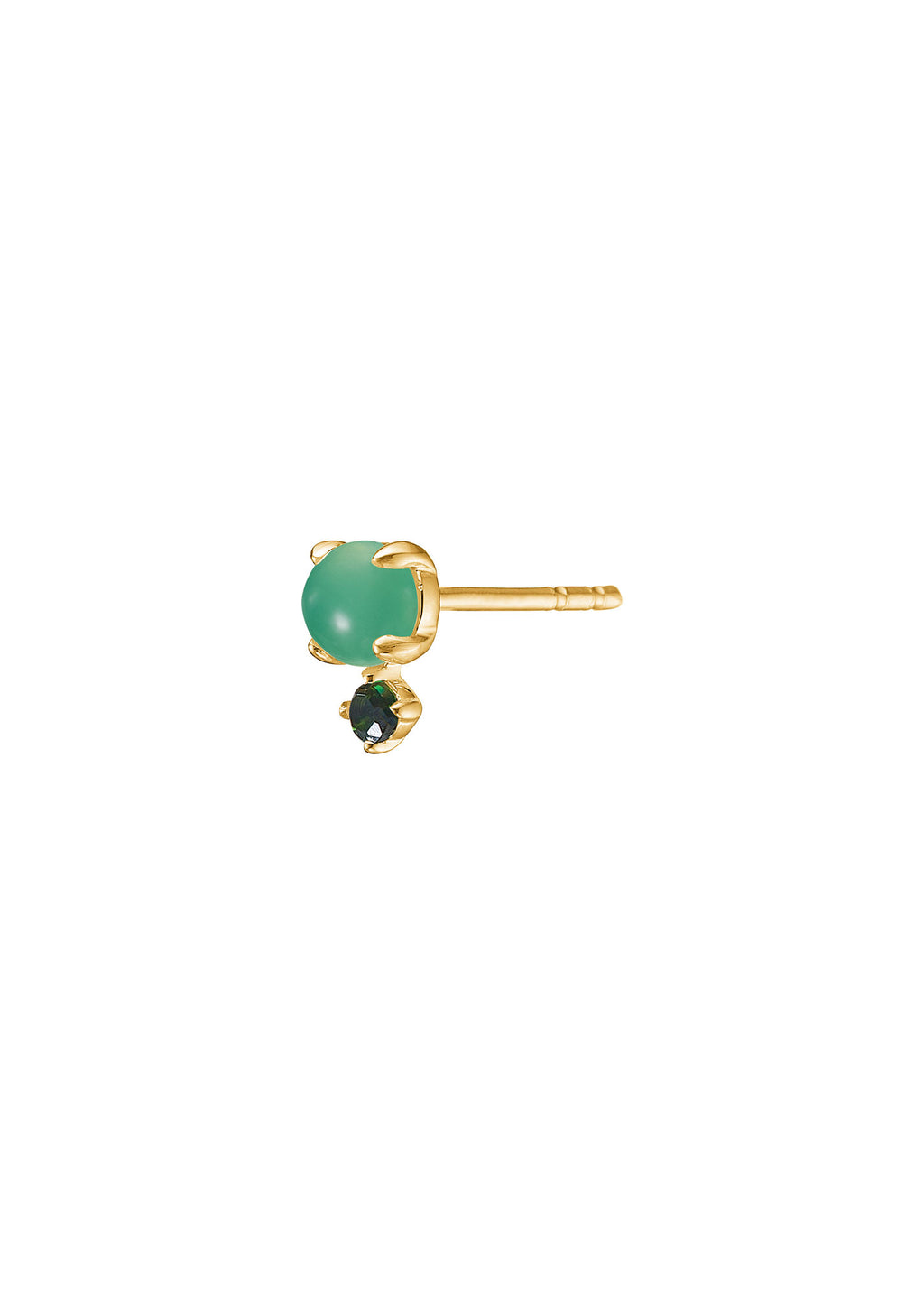 Bryna 10K Gold w. Chrysophrase & Tourmaline