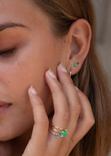 Bryna 10K Gold w. Chrysophrase & Tourmaline