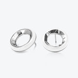 A. Sun Halo Silver Studs w. Snow White Enamel